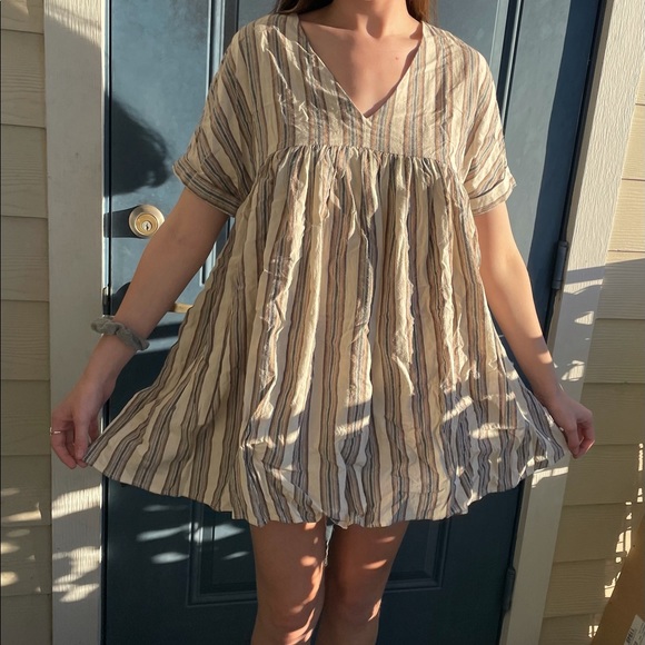 Listicle Striped Babydoll Dress - Picture 2 of 7